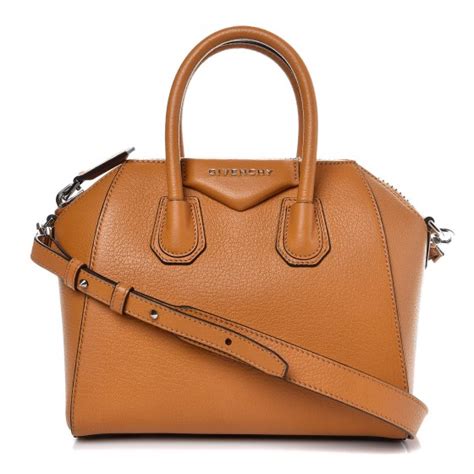 GIVENCHY Sugar Goatskin Mini Antigona Caramel